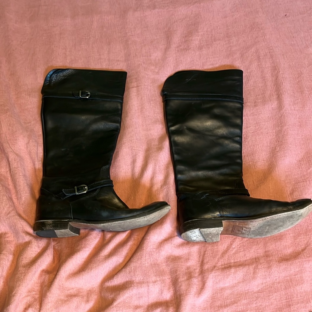 Black knee high boots